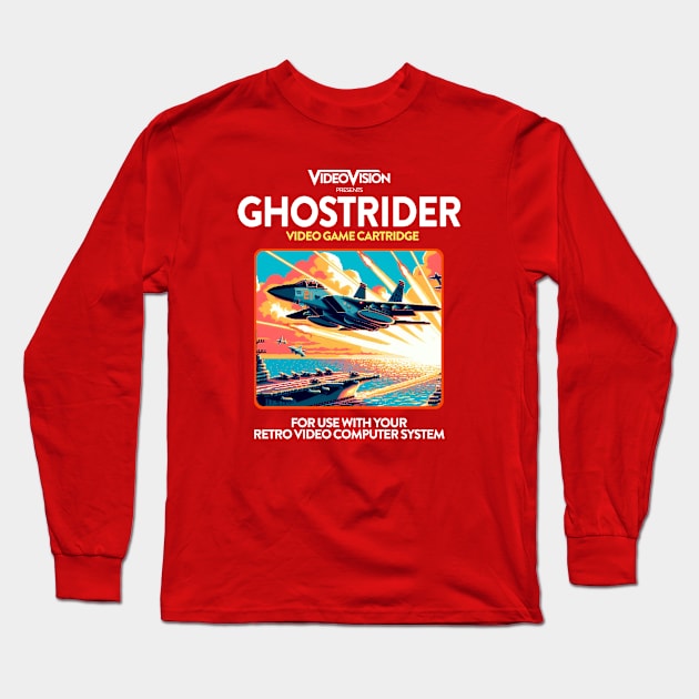 Ghostrider 80s Game v2 Long Sleeve T-Shirt by PopCultureShirts